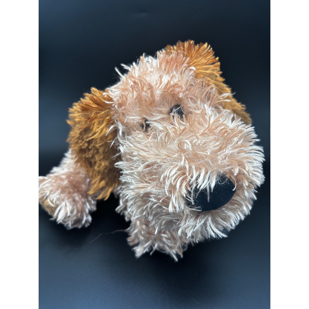 Ty Pluffies Winks Dog Plush Toy Small Tan Brown Shaggy 2002 Machine Washable